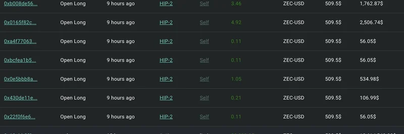 정체불명의 고래, Hyperliquid로 ZEC에 $12M 베팅: 밈 토큰에 미칠 영향